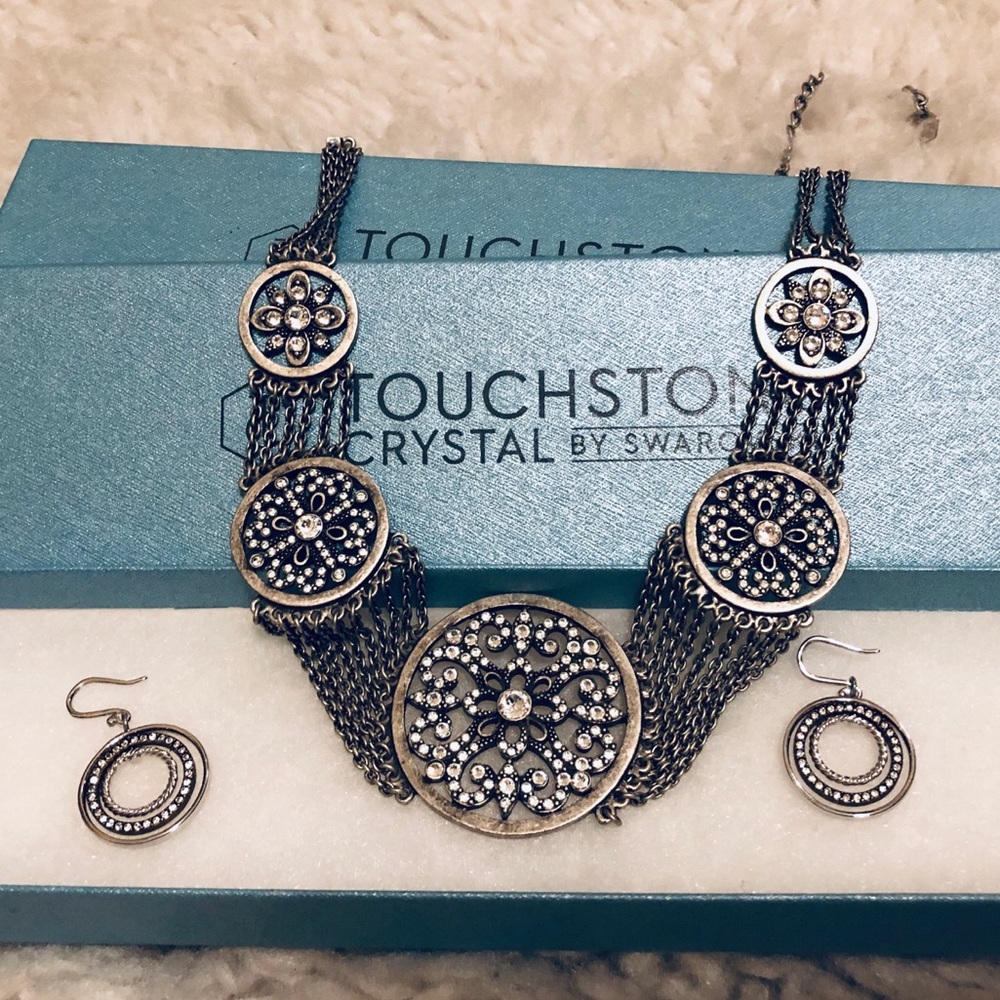 Angélique Collar Necklace Touchstone by Swarovski
